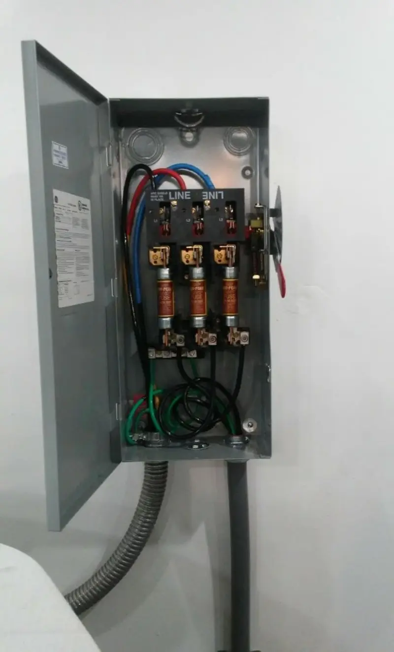 Three-phase disconnect switch installed for Electrical Wiring & Rewiring in Oaklyn